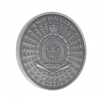 2 dolerių (31.10 g) sidabrinė moneta Baba Yaga, Niujė 2023