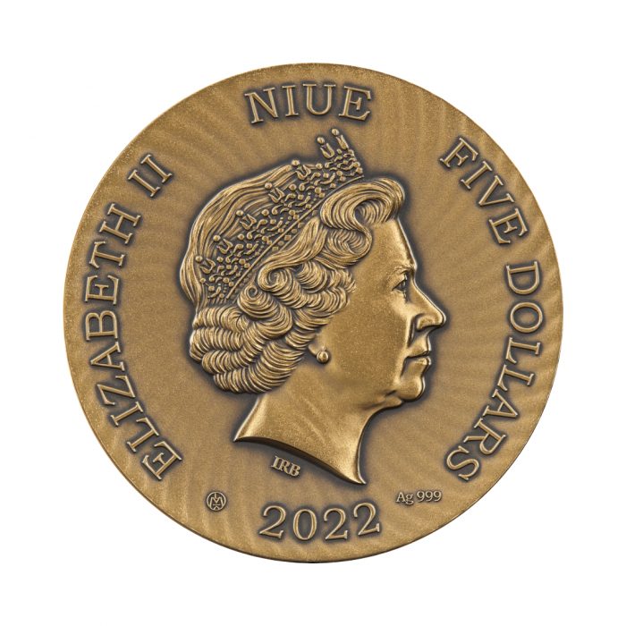5 dollars (62.20 g) silver coin Bacchus, Niue 2022
