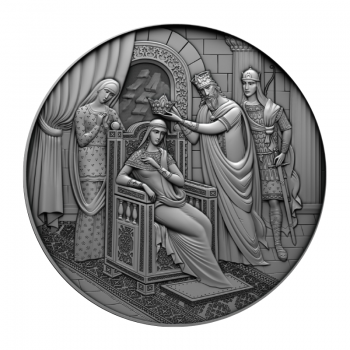 1 dolerio sidabrinė moneta Tinatinos karūnavimas, Niujė 2021