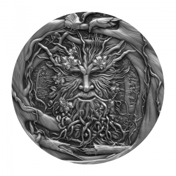 2 dolerių sidabrinė moneta Miško dvasia, Niujė 2021