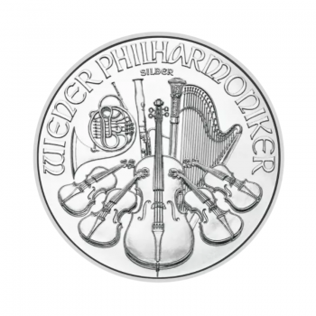 1 oz pièce d'argent Vienna Philharmonic, Austria 2024 (Monster box)