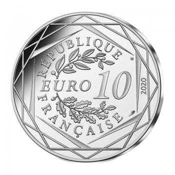 10 eurų sidabrinė* moneta Reporteris, Smurfų kolekcija 20/20, Prancūzija 2020