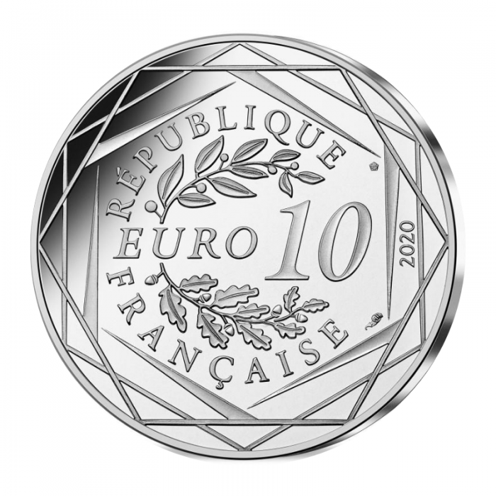 10 eurų sidabrinė* moneta Reporteris, Smurfų kolekcija 20/20, Prancūzija 2020