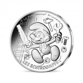 10 eurų sidabrinė* moneta Meistras, Smurfų kolekcija 17/20, Prancūzija 2020 