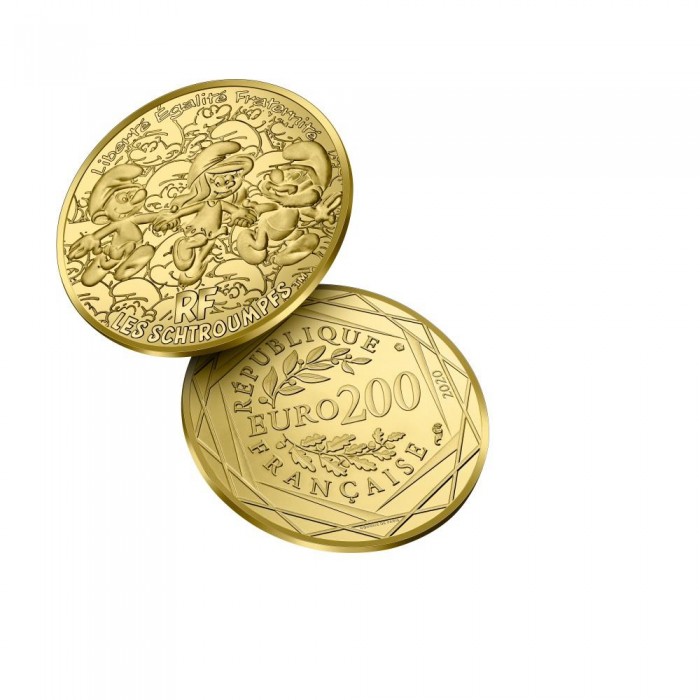 200 Eur gold coin The Smurfs 2020