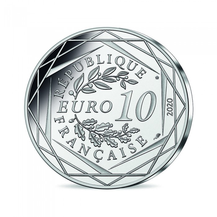 10 eurų sidabrinė* moneta Tinginys, Smurfų kolekcija 3/20, Prancūzija 2020 