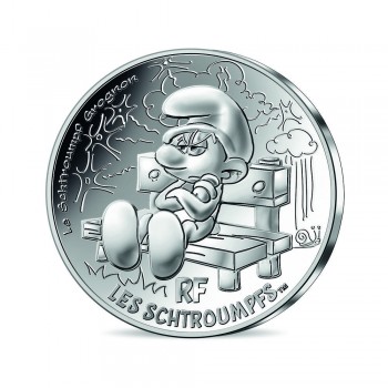 10 eurų sidabrinė* moneta Šikštuolis, Smurfų kolekcija 8/20, Prancūzija 2020