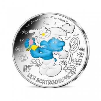 10 eurų sidabrinė* moneta Savimyla, Smurfų kolekcija 11/20, Prancūzija 2020