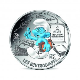 10 eurų sidabrinė* moneta Išminčius, Smurfų kolekcija 2/20, Prancūzija 2020