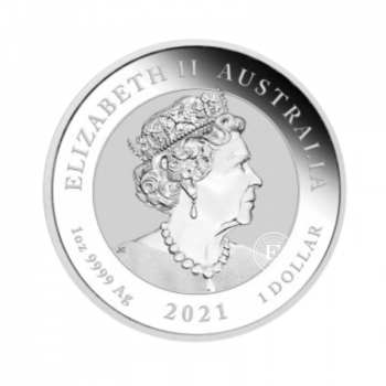 1 oz (31.10 g) sidabrinė moneta Quokka, Australija 2021