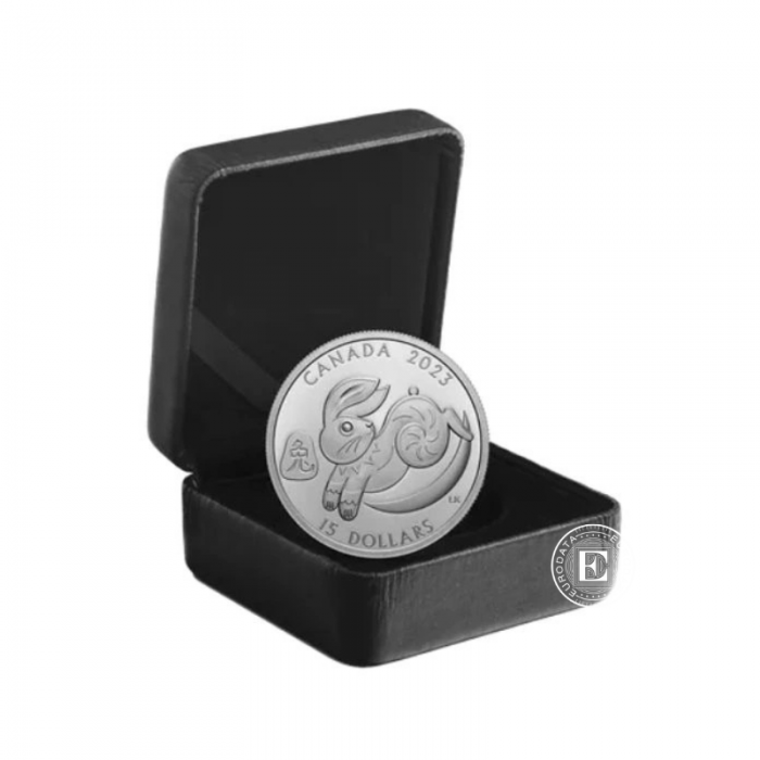 1 oz (31.10 g) srebrna PROOF moneta The Year of Rabbit, Kanada 2023