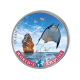 1 oz (31.10 g) sidabrinė spalvota moneta Congo World's Wildlife - Rays, Kongo Respublika, 2023 