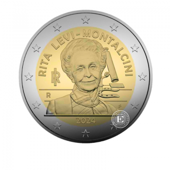 2 Eur moneta na karcie  Rita Levi-Montalcini, Włochy 2024