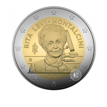 2 Eur coin Rita Levi-Montalcini, Italy 2024