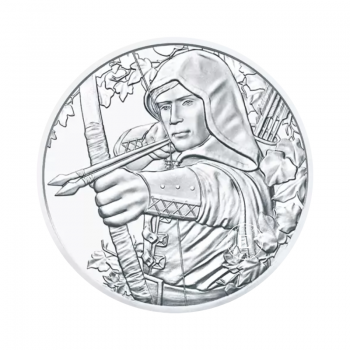1 oz (31.10 g) sidabrinė moneta 825-osios Robino Hudo metinės, Austrija 2019