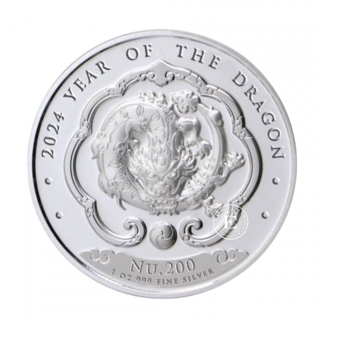 1 oz (31.10 g) silver coin Year of the Dragon, Królestwo Bhutanu 2024