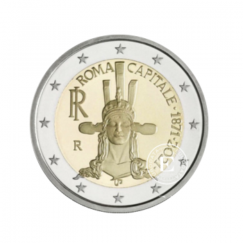 2 Eur coin 150th anniversary of Rome, Italy 2021