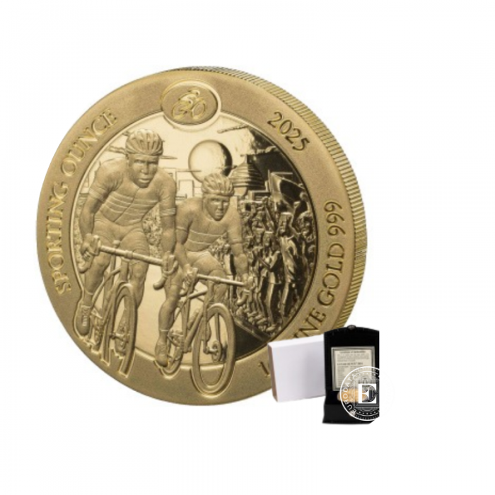 1 oz (31.10 g) auksinė moneta Sporting Ounce - Cycling, Ruanda 2025