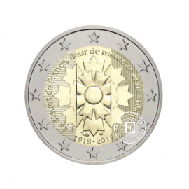 2 Eur Münze Kornblume, Frankreich 2018