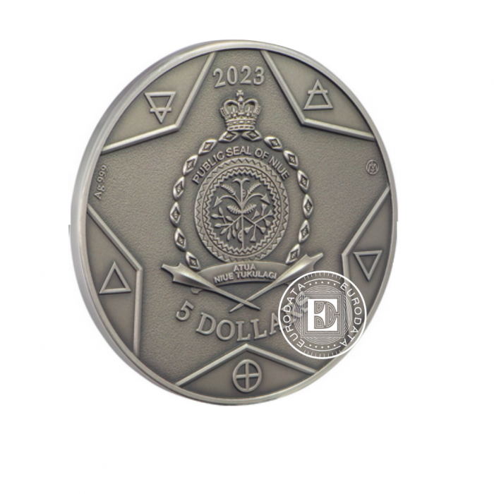2 oz (62.20 g) silver coin The Elements, Sun, Niue 2023 (with certificate)