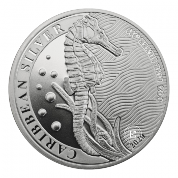 1 oz (31.10 g) sidabrinė moneta Jūrų arkliukas, Barbadosas 2020