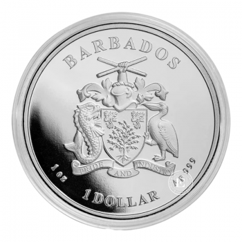 1 oz (31.10 g) sidabrinė moneta Jūrų arkliukas, Barbadosas 2022
