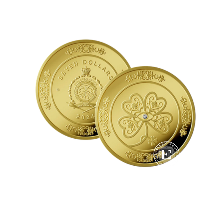 7 dollars (7.78 g) gold coin Success Coin with diamond, Niue 2024 (with certificate)