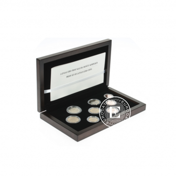 3.88 Eur pièce de PROOF dans un coffret en bois, Lettonie 2014