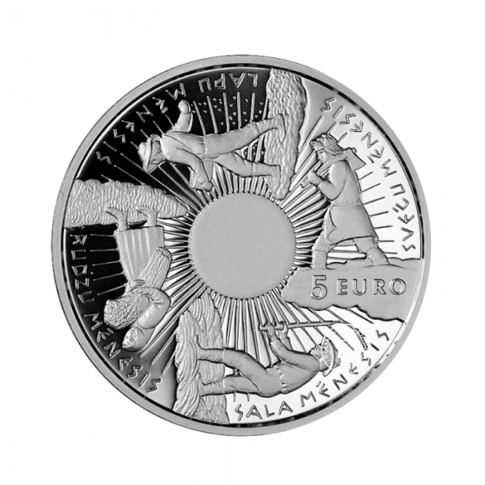 5 Eur (22 g) pièce d'argent PROOF Seasons, Lettonie 2014