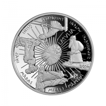 5 Eur (22 g) sidabrinė PROOF moneta Sezonai, Latvija 2014
