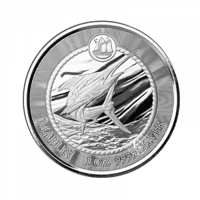 1 oz (31.10 g) sidabrinė moneta Povandeninis gyvenimas -  Kardžuvė, Kaimanų salos 2023