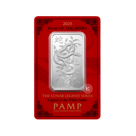 1 oz  (31.10 g) sidabro luitas Lunar - Gyvatės metai, PAMP 999.9