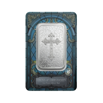 1 oz (31,1 g) Silberbarren Kreuz des Christentums PAMP 999