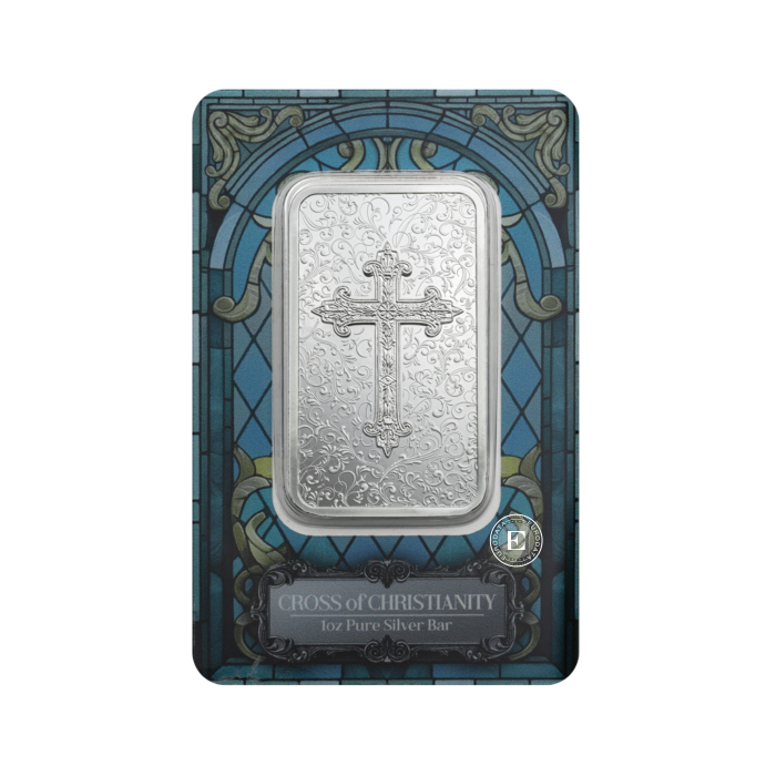 Lingot d'Argent Croix du Christianisme PAMP 1 oz 999