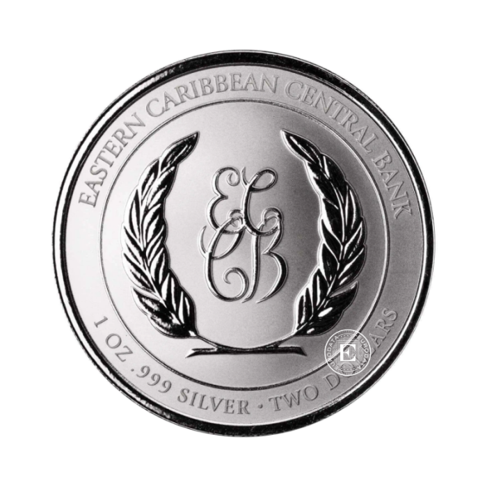 1 oz (31.10 g) sidabrinė moneta EC8 Montserrat –  Raudonsnapis tropikpaukštis, Rytų Karibų Salos 2025