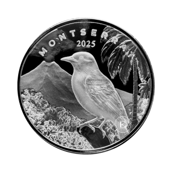 1 oz (31.10 g) sidabrinė moneta EC8 Montserrat –  Raudonsnapis tropikpaukštis, Rytų Karibų Salos 2025