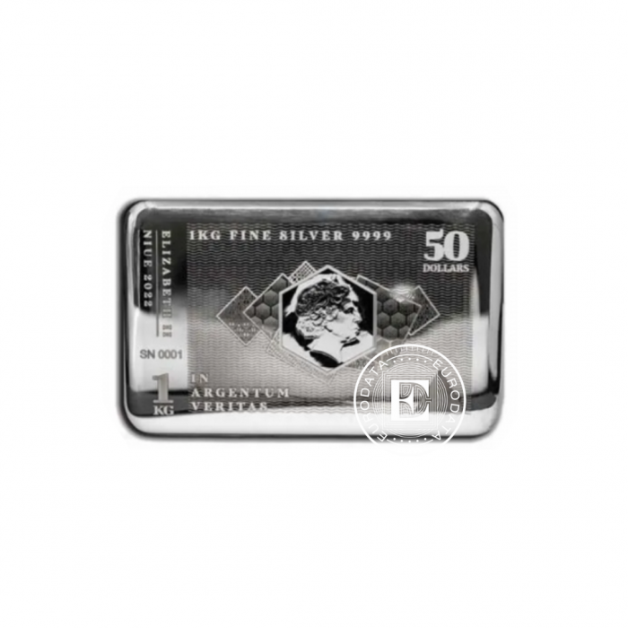1 kg sidabrinė moneta - luitas Silver Note Pressburg Mint 999.9