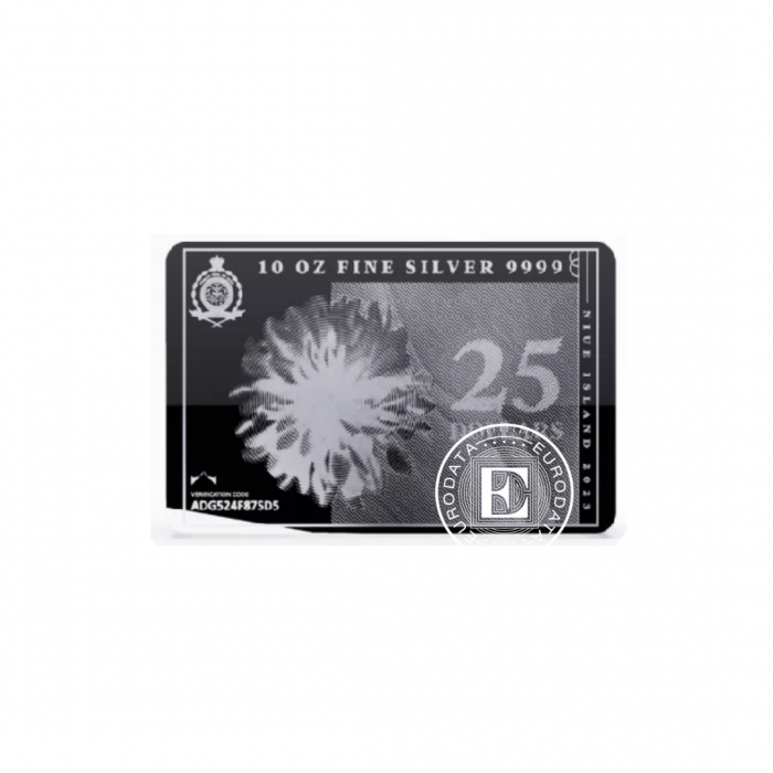 10 oz (311 g) sidabro luitas Silver Note Pressburg Mint 999.9