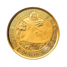 1/10 oz (3.11 g) pièce d'or Sea life - Stingray, Îles Caïmans 2023