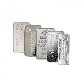 1 oz (31.10 g)  platinum bar 999.5 (random manufacturer)