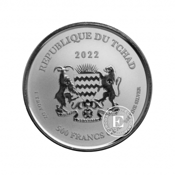 1 oz (31.10 g) sidabrinė moneta Skorpionas, Čado Respublika 2022 