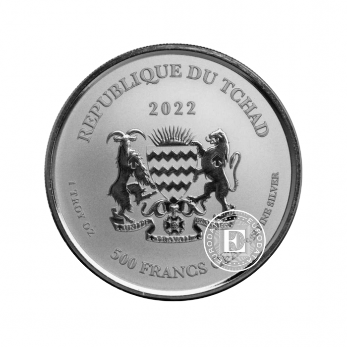 1oz (31.10 g) pièce d'argent Skorpion, République du Tchad 2022