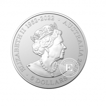 5 oz (155.50 g) sidabrinė moneta Pavojingiausias dykumos skorpionas, Australija 2023