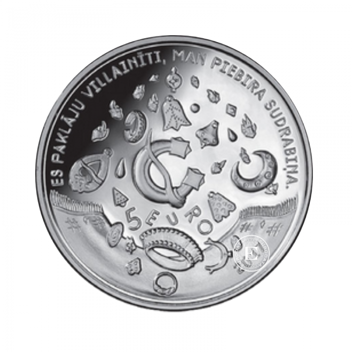 5 Eur (31.47 g) silver PROOF coin Smith Forges in the Sky, Latvia 2017