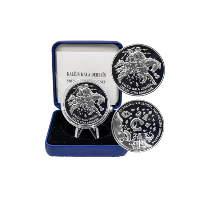 5 Eur (31.47 g) silver PROOF coin Smith Forges in the Sky, Latvia 2017