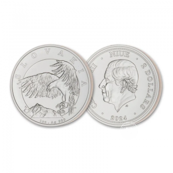 1 oz (31.10 g) sidabrinė moneta Slovakijos erelis, Niujė 2024