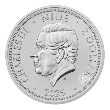 1 oz (31.10 g) sidabrinė moneta Slovakijos erelis, Niujė 2025