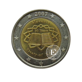 2 Eur bandomoji moneta Romos 50-oji sutartis, Slovėnija 2007