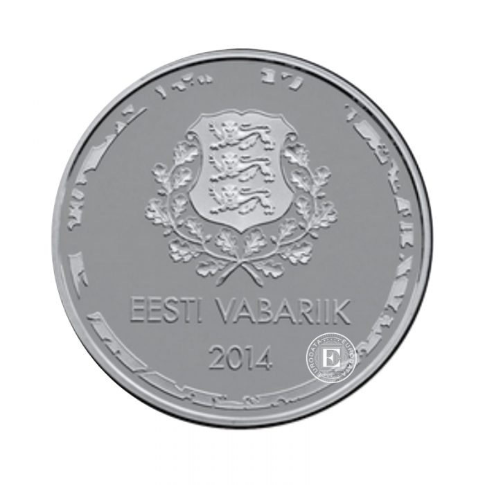 10 Eur (28.28 g) silbermünze PROOF Eduard Vilde,  Estland 2015