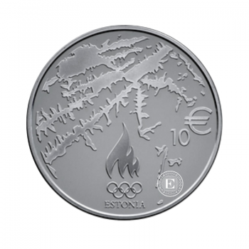 10 Eur (28.28 g) pièce d'argent PROOF Eduard Vilde, Estonie 2015